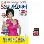 SD카드 5인방 가요파티 100곡 휴대용라디오mp3 트로트 노래 가요 음반 김용임 민승아 염수연 진성