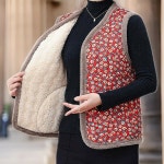 다잇템 여성 클래식 극세사 뉴트로 플라워패턴 내피 조끼 20419548 588872