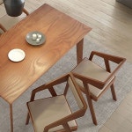 북유럽 원목 식탁의자 주방 엔틱 팔걸이 다이닝 의자 프레임 방석 결정