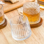 펀타스틱 온더락 위스키 스월링 유리컵 양주잔 컵받침 세트