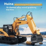 Huina 114 전기 리모컨 1570 그래버 시뮬레이션 차량 크롤러 굴삭기 소년 RC 16ch 2 4g