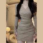 빅 사이즈 봄여름 끈나시 스트라이프 방캉스룩 키작녀 휴양지 비치원피스 XGZDJLYQ030