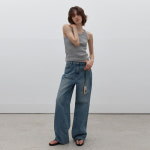 코어드 4차 기장선택 Wearable loose denim middle short L