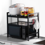 인퍼니처 전자레인지 선반 수납장 전자 렌지대 밥솥 장 선반 다이 광파오븐 거치대 전자렌지 선반 매직후크1개 2단