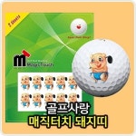 53DC매직터치돼지띠 골프용품 골프공스티커 JH59R76T