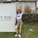오노마 ONM 여자 3컬러 여름 박시핏 라운드넥 ACDC 반팔티셔츠