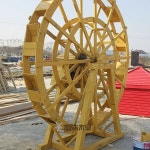 대형 나무 물레방아 대형물레방아 연못 세트 조경 1m 원예 분수 야외