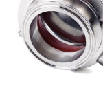 19 25 38 45 51 스테인레스 스틸 304 위생 버터 밸브 트라이 클램프 50 64 77 자작 맥주 유제품 Ferrule 50