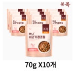 동방푸드마스타 본죽 본죽 미니 소고기 장조림 10개 실온보관 파우치형 70g