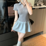 내일내꺼 여름 긴팔 폴라 A라인 원피스 옅은 S LYQ6478