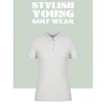 엘르골프 엘르골프 여성 유로저지 웰딩포인트 폴로 티셔츠 라이트그레이블랙04 6J45282