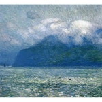 하삼 그림 베일과 금문 손으로 그린 바다 풍경 유화 실내 벽장식 1개 1