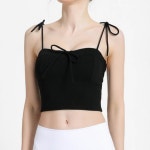 세련된 스타일 이너 브라탑 트리플 리본 포인트 액티브 웨어 여성스러운 분위기 연출