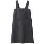 무인양품 MUJI 무인양품 에이프런 어깨걸이 면데님 앞치마 요리사 조리사 요리연구가 바리스타
