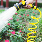 스프링호스 10M 물뿌리개 원예 정원 세차 베란다 청소 고압 강력 분사기