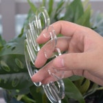 식물을위한 플라스틱 지원 냄비 Monstera 잎 모양 온실 스탠드 줄기 고정 Bracke 액세서리