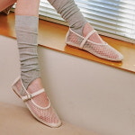 프리플라 plain mesh maryjane flat ljh1017