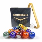 풀볼 당구 포켓볼 컬러 당구공 연습용 비고 포켓볼공 연습 게임 초크 16구 범퍼