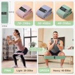 부티 밴드 세트 운동용 저항 밴드 여성 남성용 다리 엉덩이 운동 필라테스용 스트레치 요가 스타터 세트