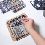 A T 양말목 제공 DIY upcycling 러그 직조틀 가방 가방 공예 끈 티코스터 키트 방석 만들기