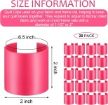 Vercraft 20팩 2 지름 퀼트 클립 원단 관리 재봉 긴 팔 프레임 롤링 레일 또는 핸드용 다용도