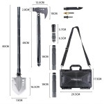 캠핑 삽 도끼 야외 생존 세트 다기능 접이식 전술 해쳇 콤보 하이킹 사냥용 고탄소강 장비