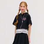 오션스카이 여아 크롭 레이어드 후드 반팔 T-shirt