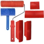 6Pcs 7 Graining 그림 도구 원목 나무 질감 페인트 롤러 원목 나무 패턴 도구 벽 룸 아트 나뭇결 도구