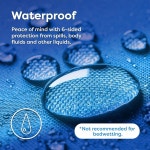 호스피스톨로지 제품 매트리스 케이스 - 지퍼 침대 벌레 먼지 진드기 방지 저자극성 수면 방어 시스템 퀸 방수 신축성 표준 깊이 12 60 W x 80