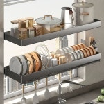 싱크대 식기건조대 벽부착 설겆이 수납 배수 그릇 물빠짐