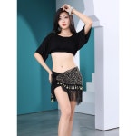 밸리 상의 힙 댄스 벨트라인 댄스복 허리체인