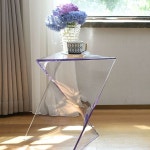 타임 엣지 사이드 모던 테이블 소파 침실 투명 아크릴 협탁