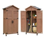 농기구보관함 야외창고 농사 텃밭 정원 발코니 옥상 A형 커피색