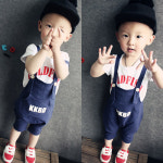 쁘띠앙쥬 여름 남아 KKBD멜빵 2종세트 5-6세