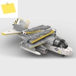 Moc 빌딩 벽돌 군사 모델 1 35 S-3 바이킹 폭격기 기술 모듈러 블록 선물 를위한 장난감 DIY 세트 조립