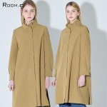 룸나인 룸나인 밑단 버튼 포인트 롱 점퍼