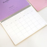 핑크풋 다이어리 그리드 플래너 메모장 스프링 노트