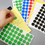 원형 스티커 7매 녹색