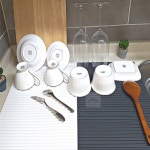 다이씀 실리콘 설거지 매트 편리한건조대 설거지받침대