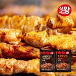 식자재왕 G 식자재왕 숯불닭꼬치 700g 350g 2팩 혼합 2개 간장소스1 매운맛1 닭다리살