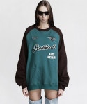 배드블러드 배드블러드 빈티지 오토 리페어 샵 맨투맨 - 터쿼이즈 at-sweatshirt22-089