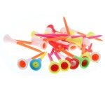 크레스트골프 고무 쿠션 탑 플라스틱 골프 티 50개 혼합 팩 2-3 4