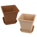 플라스틱 사각 정사각 가든 화분 3호 받침포함