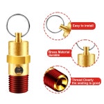 1pc 1 4 남성 125 150 165 175 200 PSI NPT 공기 압축기 압력 릴리프 밸브 황동 안전 체크 1pc 150psi