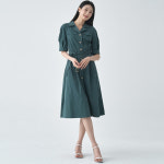 지센 벨티드 셔츠형 원피스 LFOPO491