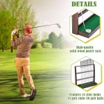 렌웬 골프 퍼터 스탠드 나무 디스플레이 랙 클럽 홀더 스탠드 보관 스포츠 실내 홈 차고용 정리함 1 Hold 6 Clubs 16 Golf Ba