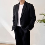 남자 캐주얼 정장 오버핏 블레이저 자켓 KM 자켓 H1001