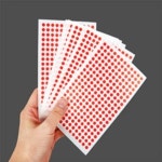 로뎀디자인 원형스티커 303-3 지름5MM 7매 종이스티커 흰색