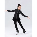 피겨 연습복 연습의상 퍼플세트3피스XS 기모 체육복패키지 상하의세트