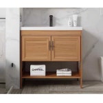 화장실 하부장 탑볼 원목 세면기 욕실 하부 세면대 사각 도기